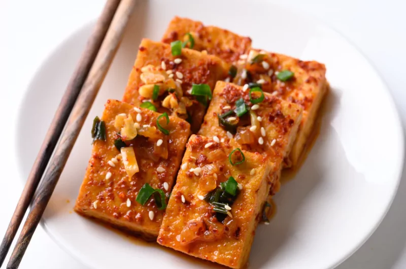 Korean Spicy Braised Tofu (Dubu Jorim)