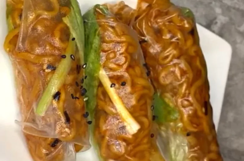 Spicy Noodle Spring Rolls (20 Minutes ONLY!)