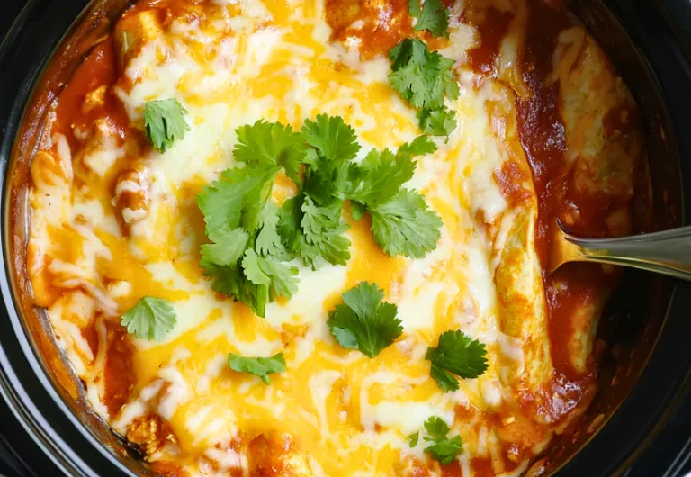 Crockpot Chicken Enchiladas