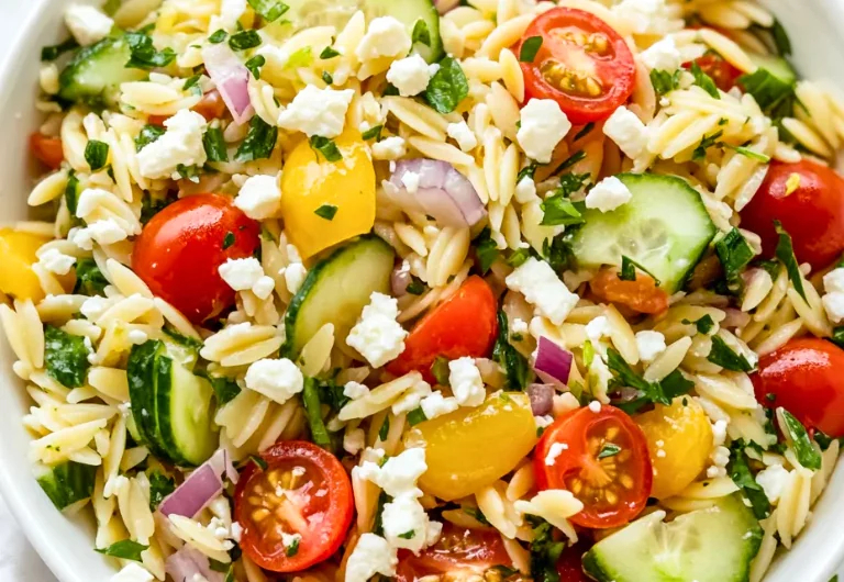 Lemon Orzo Salad With Feta