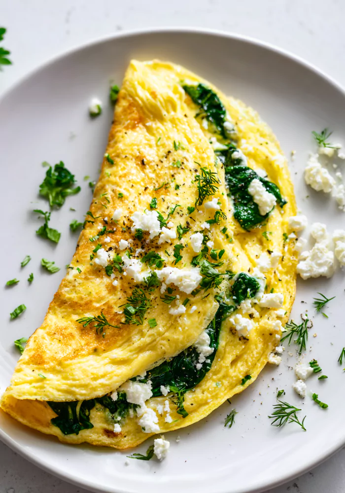 Spinach and Feta Omelet