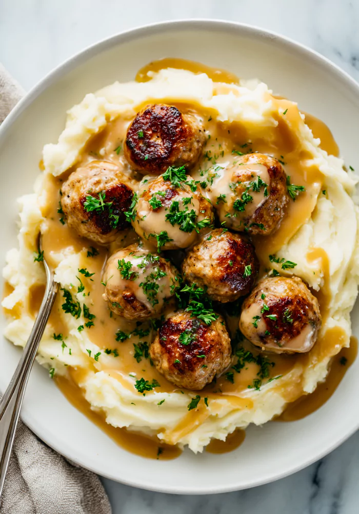 Swedish Meatballs with Creamy Gravy