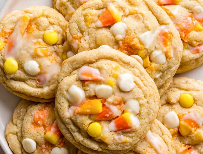 White Chocolate Candy Corn Cookies