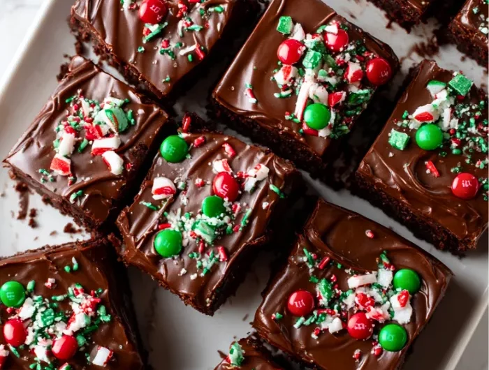 Frosted Christmas Brownies