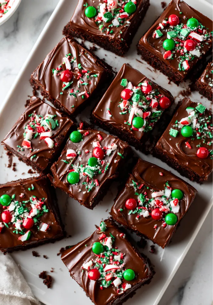 Frosted Christmas Brownies
